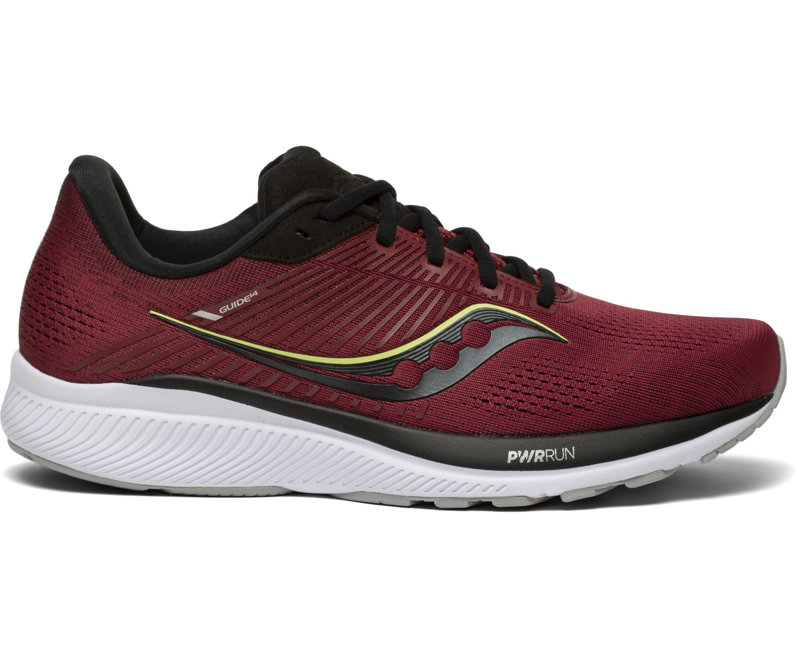 Men\'s Saucony Guide 14 Running Shoes Burgundy / Black | Singapore 498RVDW